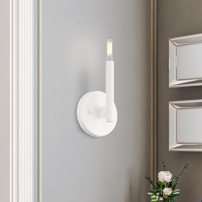 Applique murale en acier Marimar, Blanc