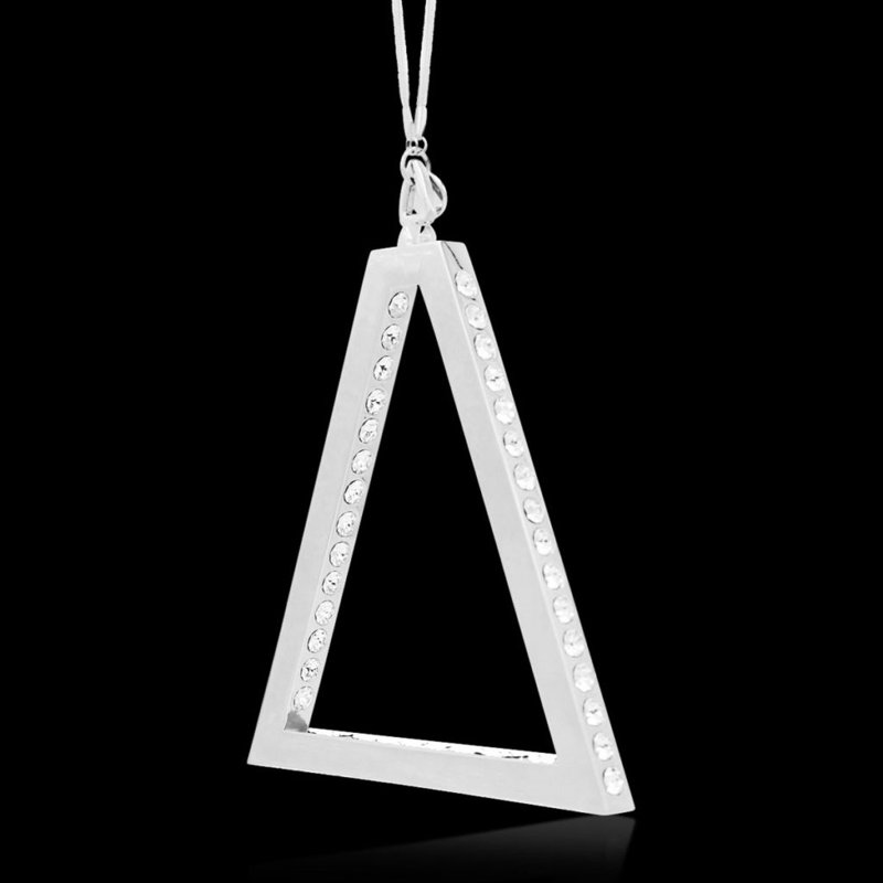 Pyramide 4.75'' Handmade Geometric Metal Holiday Shaped Ornament, Rhodium