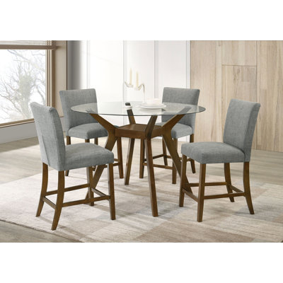Flynn Brown/Grey 5-Piece Counter Height Dining Set