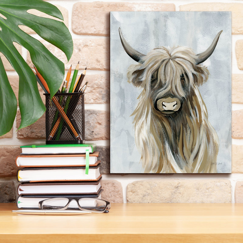 'Beautiful Bovine' by Yvette St. Amant Canvas Wall Art, 16" H x 12" W x 0.75" D