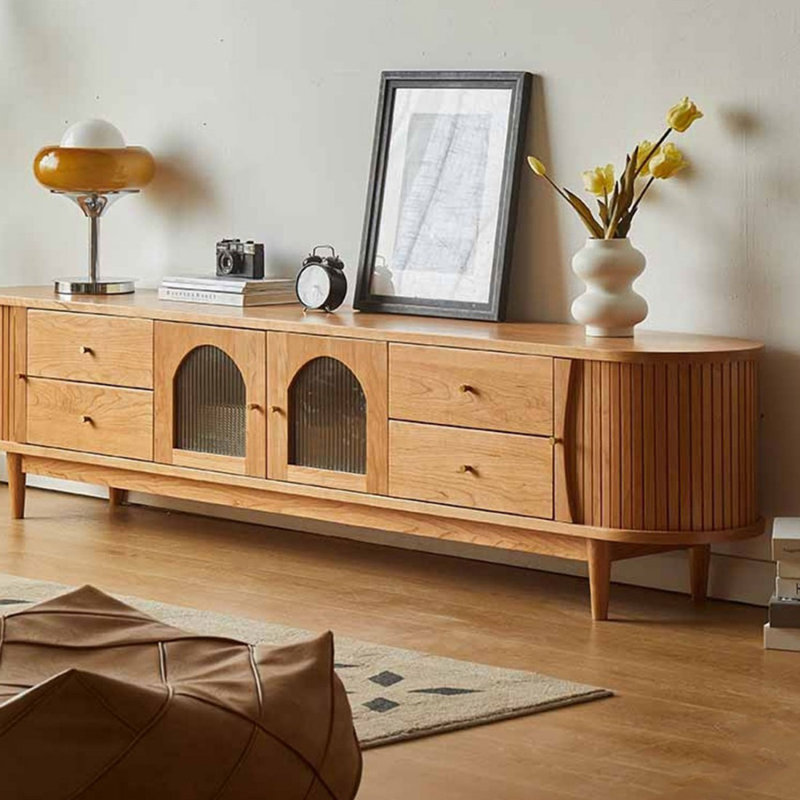 Meuble télé Modern Burlywood, H 18,7 po x L 70,87 po x l 15,75 po