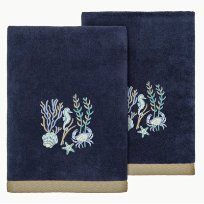  Aaron 2 Piece Turkish Cotton Bath Towel Set