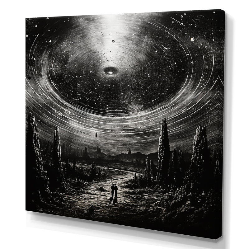 Minimalisme, science-fiction, ovni - impressions sur toile, H 24 po x l 24 po x P 1 po, Toile tendue