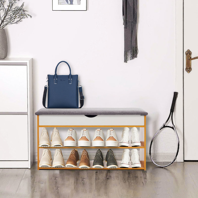 Linen Storage Bench, Yellow