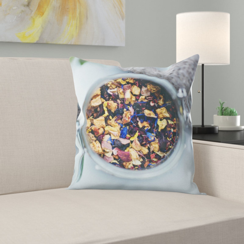 Housse et insert de coussin carré de thé