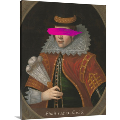 «Masked Pocahontas» par Jennifer Goldberger, reproduction d'art graphique sur toile