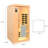 Low EMF Front Door With Heating Panel One People Hemlock Far-Infrared Indoor Sauna Room