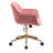 Ergonomic Velvet Upholstered Adjustable Height Swivel Casters Arms Included Metal Base Schick Task Chair-1186361783