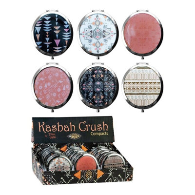  Multicolor Round Compact Makeup Mirror Set of 18 - 2.75"