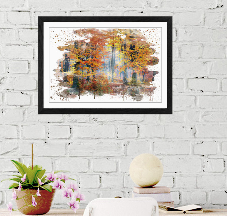 Landscape Forest - Wall Art, 45cm H x 62cm W, Framed Picture