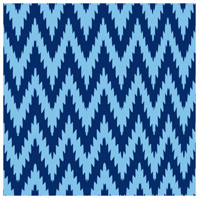Blue Zigzag Pattern Quilted Bedspread All Sizes