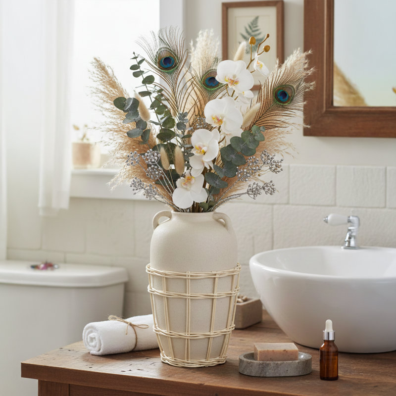 Vase en rotin naturel