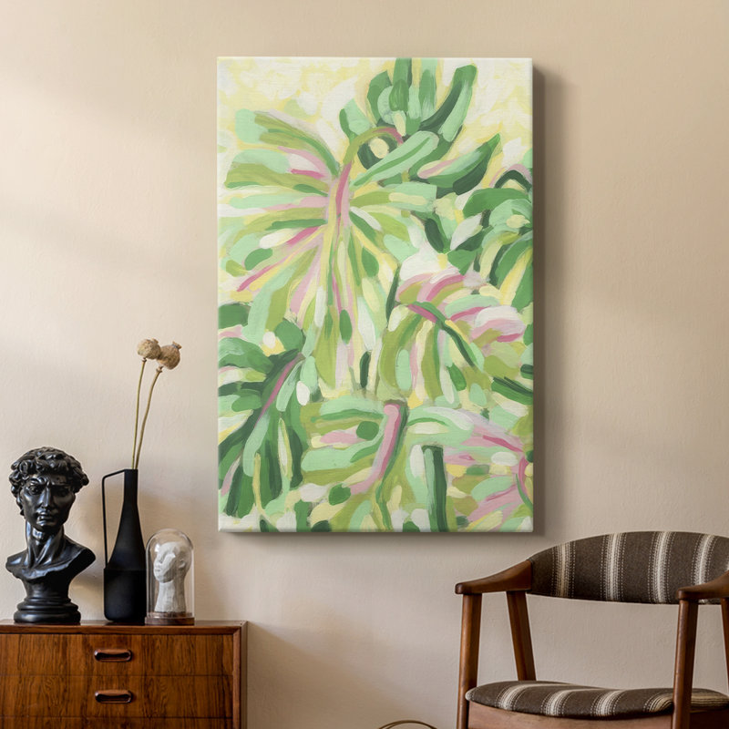 Expressive Palms II -Custom Wrapped Gallery Cavas