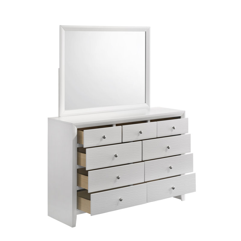 Ensemble de chambre à coucher à panneau 4-1 Rodericus, Très grand, Blanc