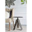 Table d'appoint Leaf, finition argent antique