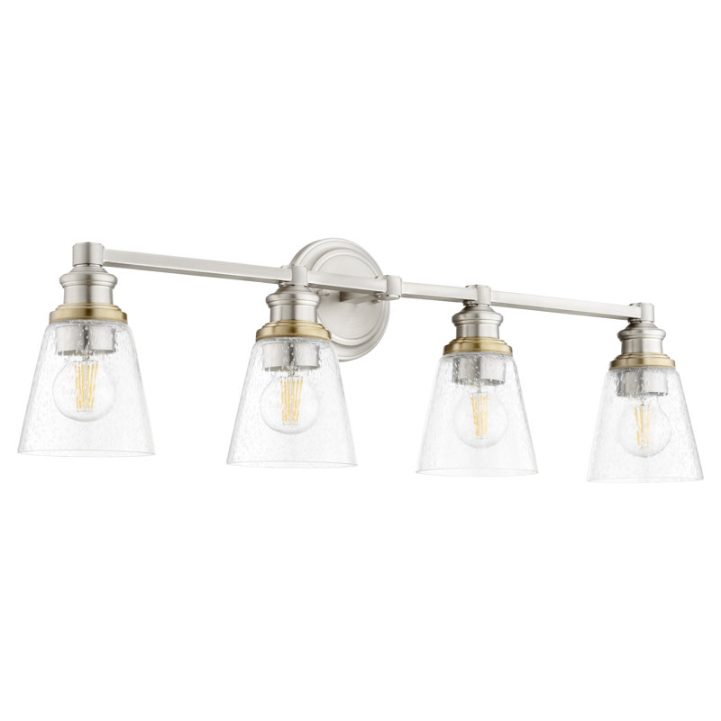 Commer 4 - Light Dimmable Vanity Light, Satin Nickel