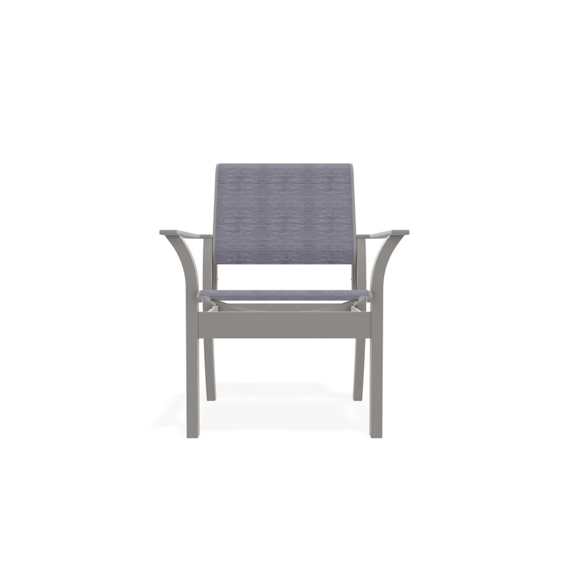 Leeward Outdoor Dining Chair, Brooks, Warm Gray