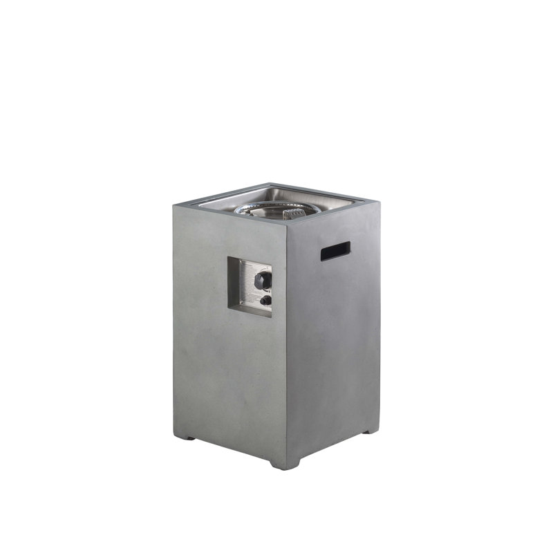 Rectangle Polyresin Propane Smokeless Outdoor Fireplace