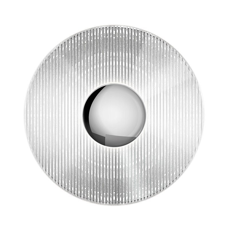 Applique murale encastrée à intensité variable 1 lumière DEL Meclisse ™, Chrome poli, Transparent