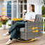 Ensemble de conversation de patio en osier / rotin 7 pièces avec chaises berçantes Harbin-1448003707