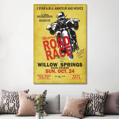 Willow Springs Road Race by Mark Rogan - Advertisements Print