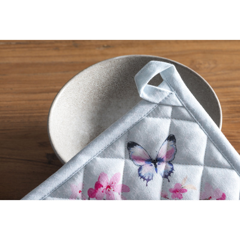 Ensemble de maniques Maison d'Hermine Blossoms in Spring 100 % coton - 20 x 20 cm