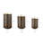 Set Of 3 Helena Pierced Metal Lanterns, L:d7x12" M:d6.5x10" S:d5x8.5"