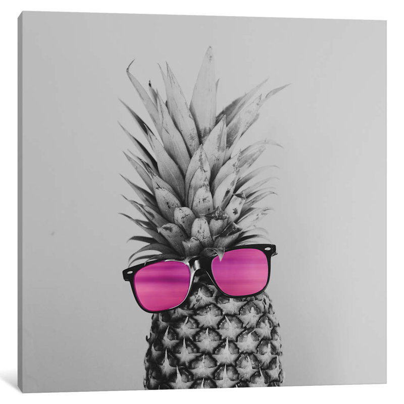 Mrs. Pineapple by Chelsea Victoria - Print on Canvas, 66.04 cm H x 66.04 cm W x 1.91 cm D, No Frame