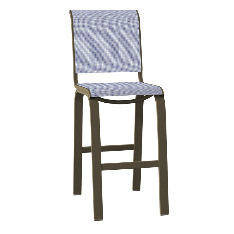 Tabouret de bar 29,5 po Holna, Bois de plage texturé, Turquoise