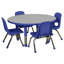 Table ronde avec moules en T et pattes minuscules réglables-109512130-109512128-109512129