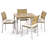 4 x Stacking Teak Patio Dining Side Chair