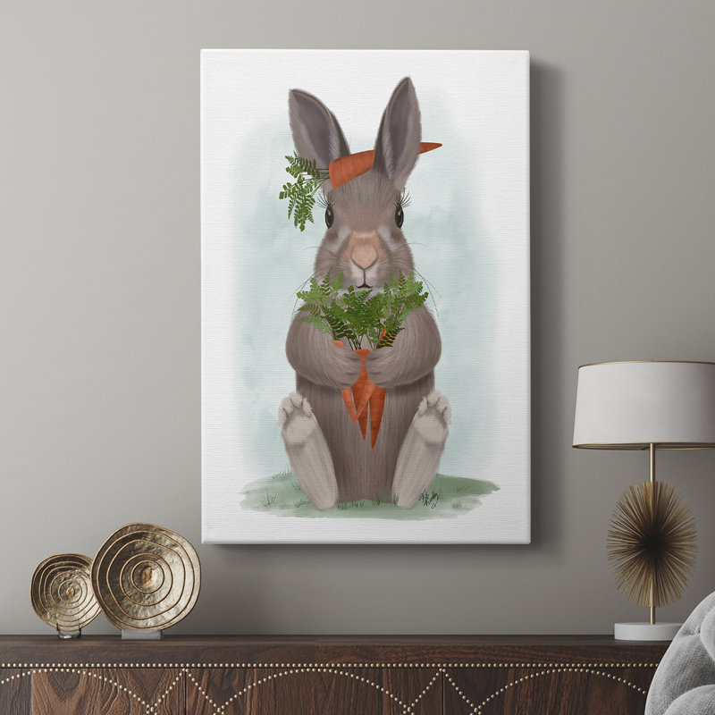 Lapin carotte câlin - galerie Cavas sur mesure, H 60 po x l 40 po