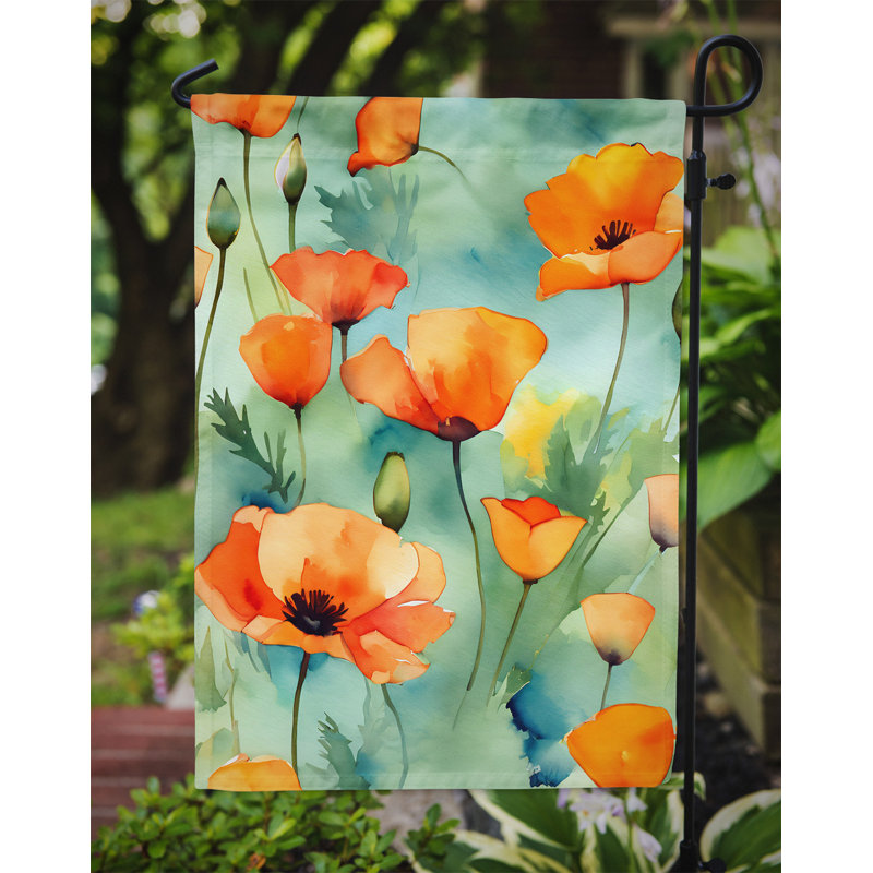 Drapeau de jardin double en polyester H 15,5 po x l 11,25 po