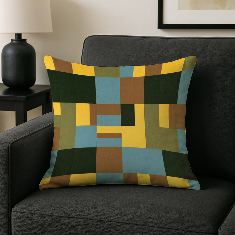 Cubic Earth Indoor And Outdoor Pillow, Square 18"