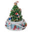 Boîte à musique 6,5 "avec pingouins et arbre de Noël