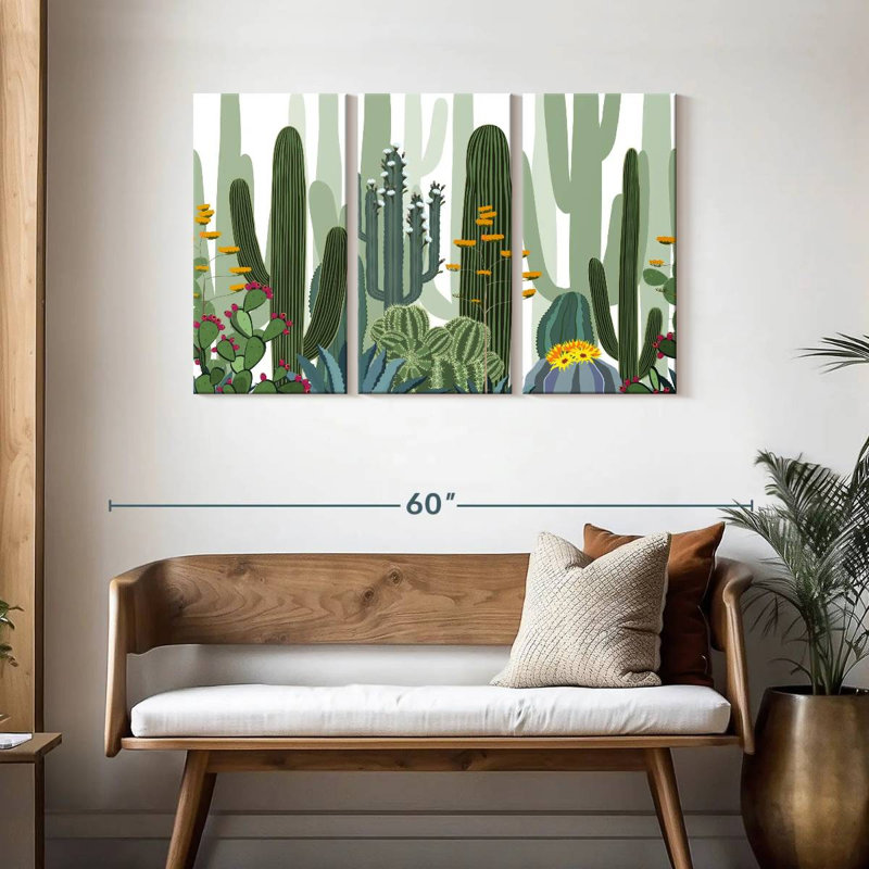 Harnek Desert Cactus Pattern, 28" H x 45" W