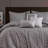 7 PCS Queen Comforter Set Grey-128367437