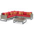 Sameko 6 Piece Rattan Sunbrella Sectional Seating Group with Cushions