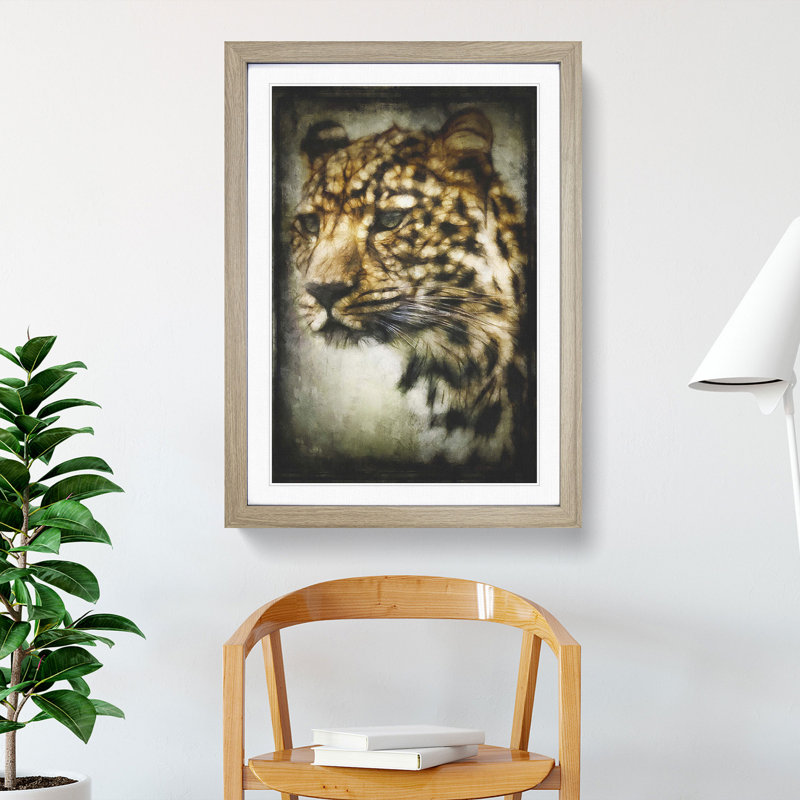 Cheetah Vol.2 - Framed Print, 48cm H x 36cm W x 2cm D, Oak Framed
