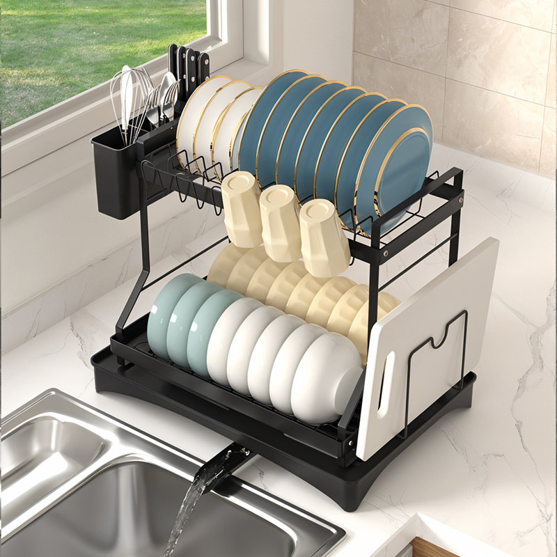 Steel Dish Rack, Black