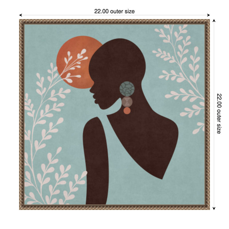 «African Woman 2» par Emel Tunaboylu, reproduction d'art sur toile encadrée, H 22 po x l 22 po