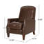 Fauteuil inclinable en cuir synthétique avec rivets-1900652655