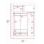 Armoire rectangulaire 2 tiroirs Kingswood - blanc