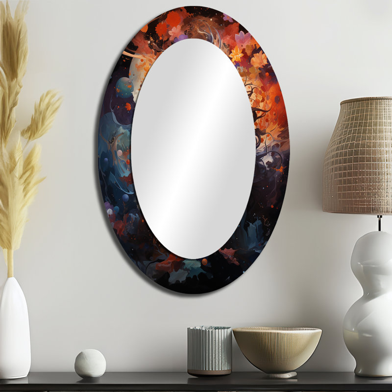 Hinduisim Art Shivas Cosmic - Miroir décoratif spirituel sur métal, 36 po x 24 po