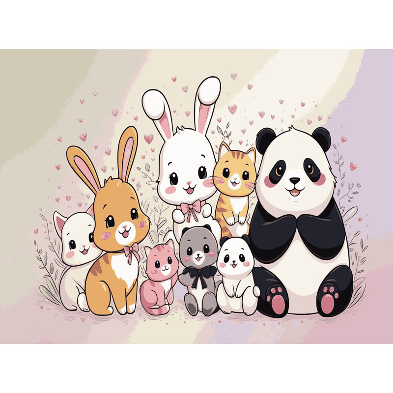 Tapis pour enfants mignons lavables Dakota Fields, Rectangulaire 2 pi x 3 pi