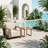 2-Piece Patio Rattan Wicker Armchair with Table