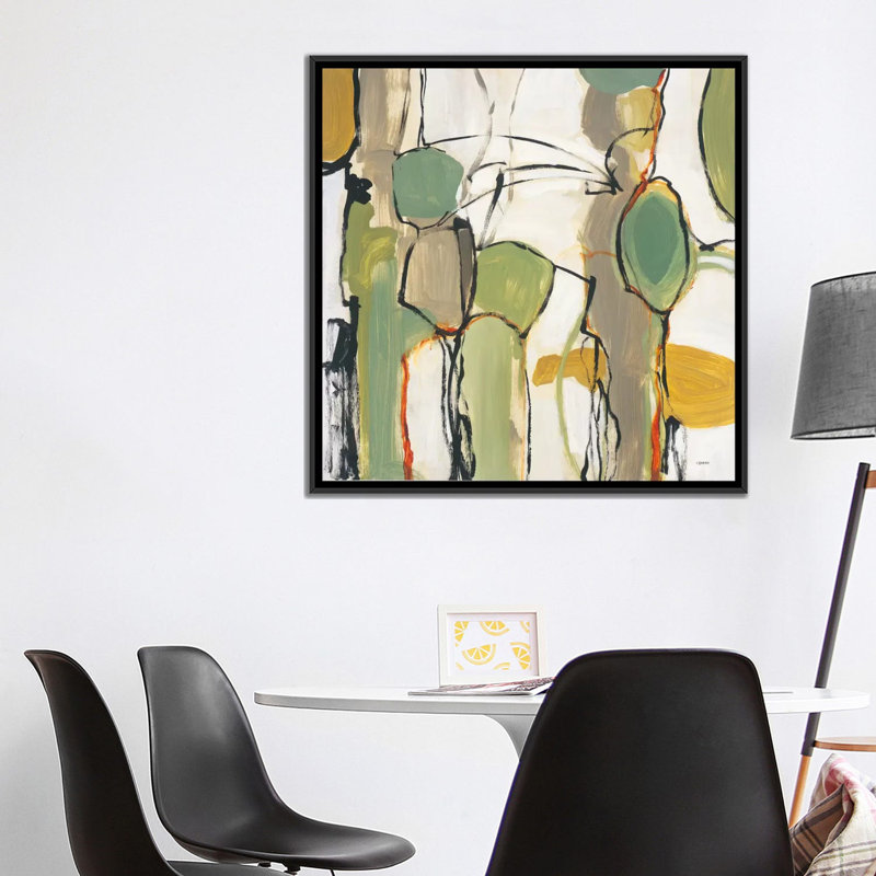 « connected ii », impression sur toile, H 18 po x l 18 po x P 1,5 po, Toile avec cadre noir, Pas de tapis