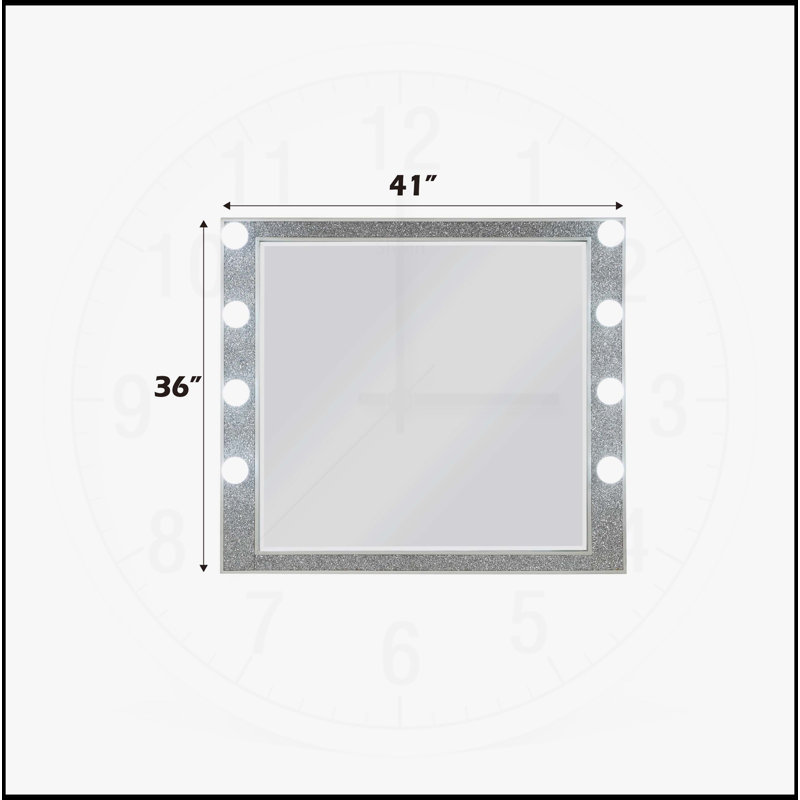 Miroir Sliverfluff avec finition champagne et lumière