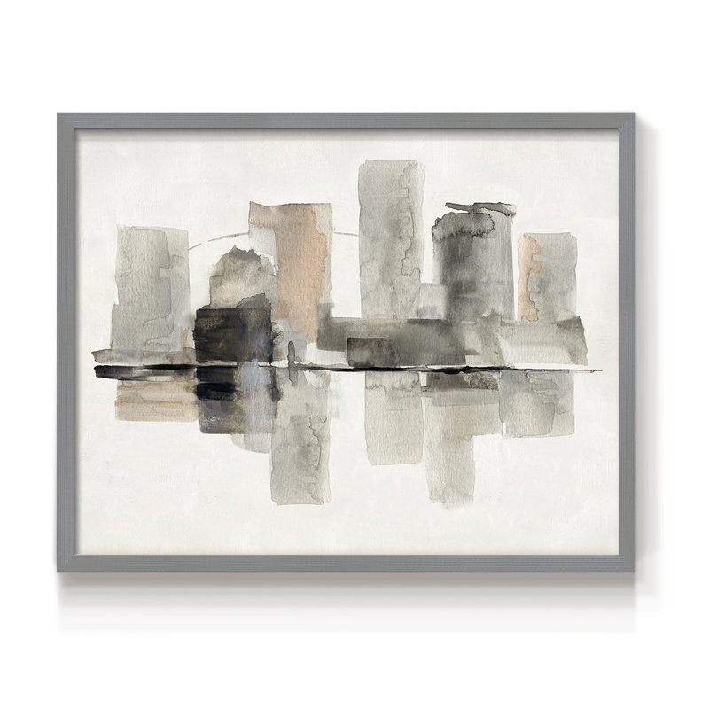 Urban Oasis II -Framed Print - Restickable, Gris, H 22 po x l 28 po