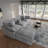 Slipcovered Upholstered Modular Sofa With Ottoman-110374990-110374991